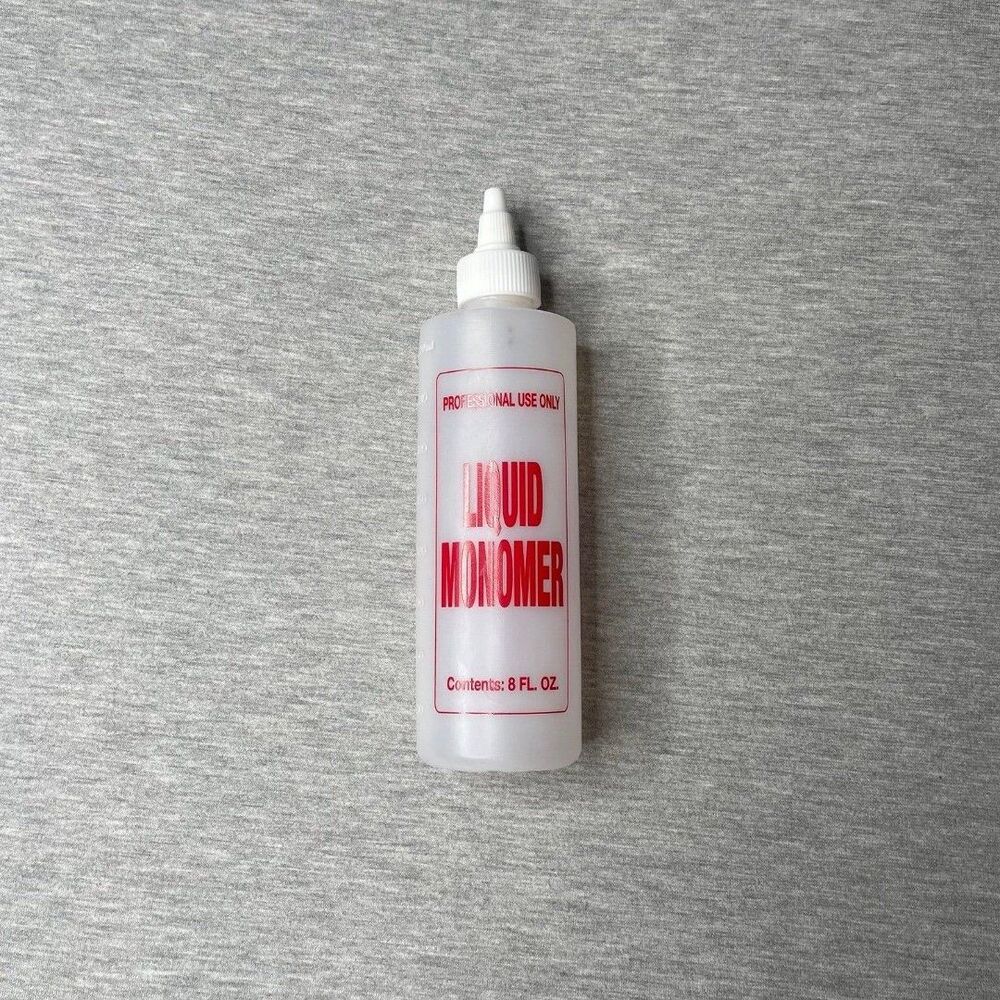 Empty 8 Oz. Liquid Acrylic Nail Monomer Twist Top Bottle